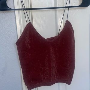 Free People Rust Glitter Tank
